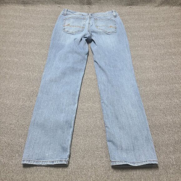 Maurices Women’s‎ Jeans 6 Light Blue Mid Rise Slim Straight Denim Pants Stretch - Picture 7 of 9